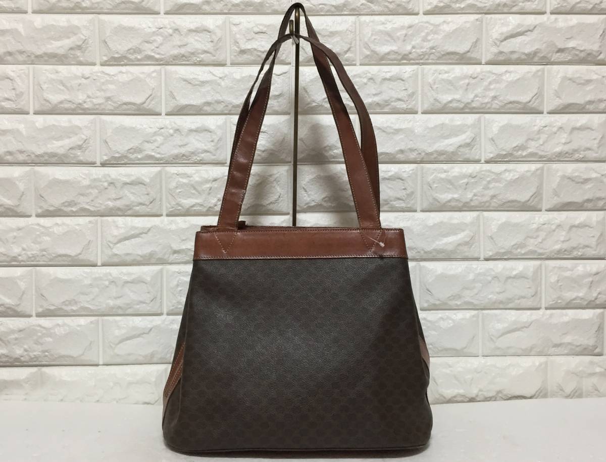no7608 CELINE セリーヌ MC96 イタリア製 マカダム柄 レザー PVC 
