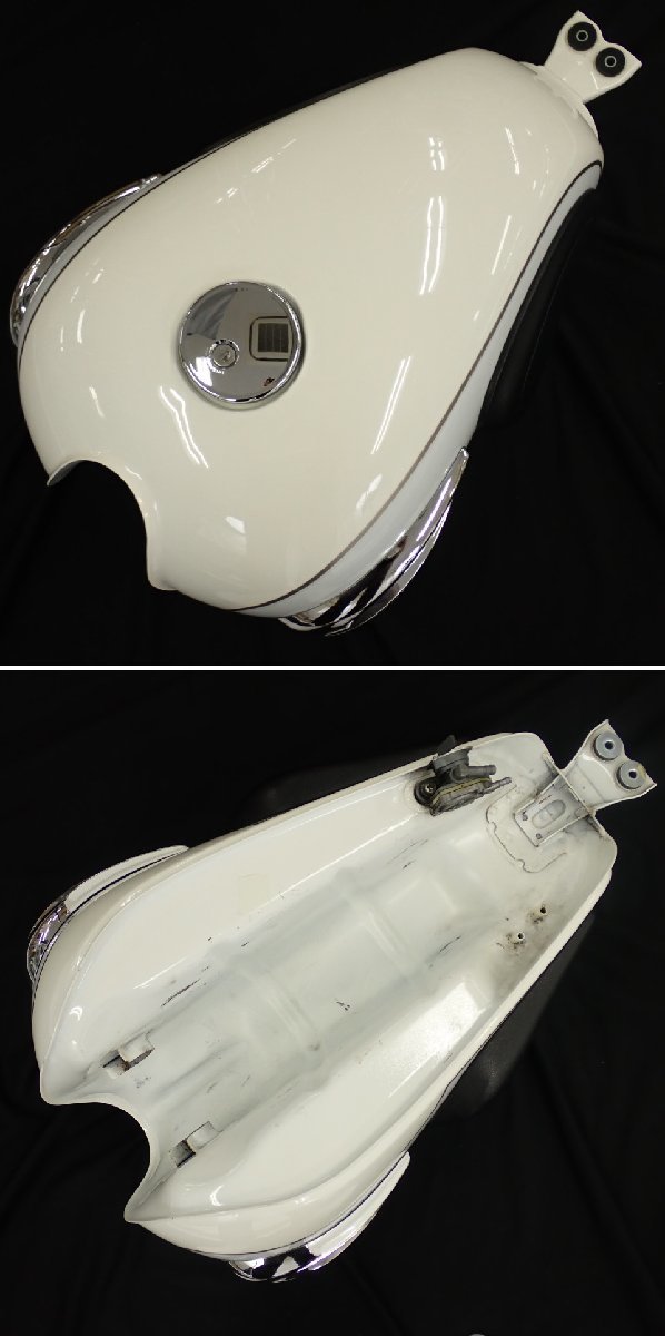 ☆KAWASAKI/カワサキ W650用 ガソリンタンク ホワイト/純正/鍵付き