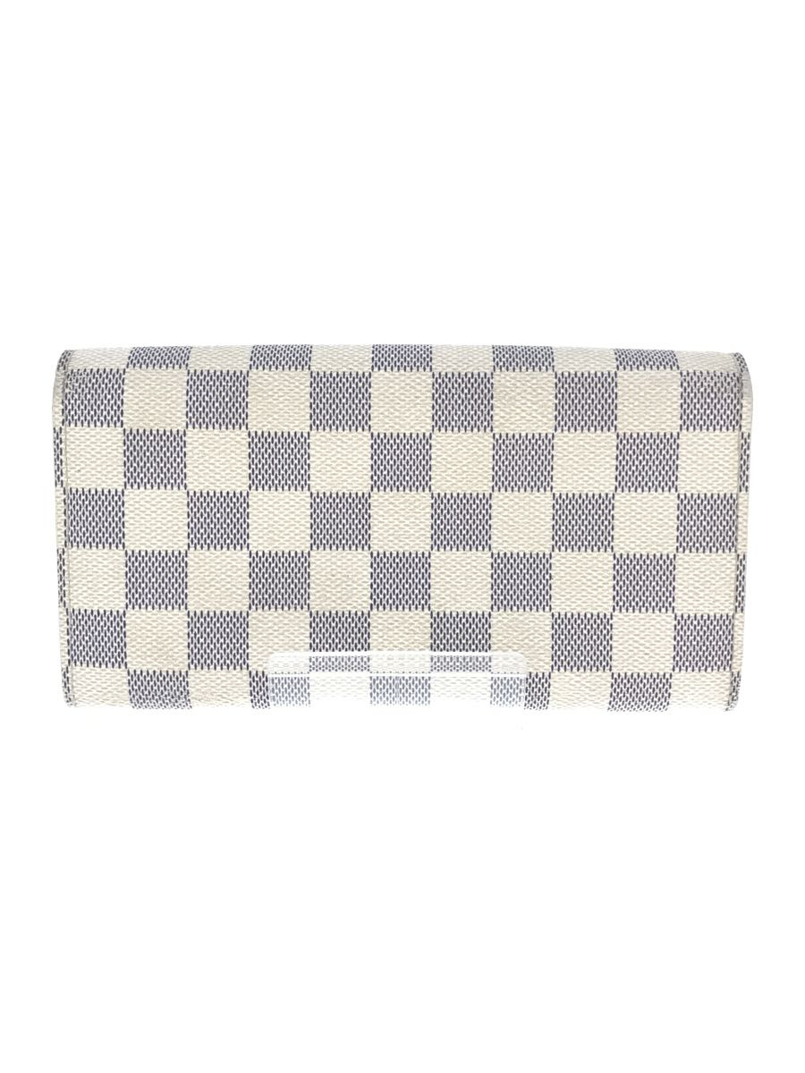 LOUIS VUITTON◇ポルトフォイユ・サラ_ダミエアズール_アズール/PVC