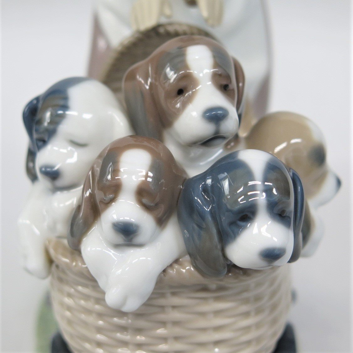 0 リヤドロ LLADRO フィギュリン 陶器人形 仔犬たちとお散歩 仔犬