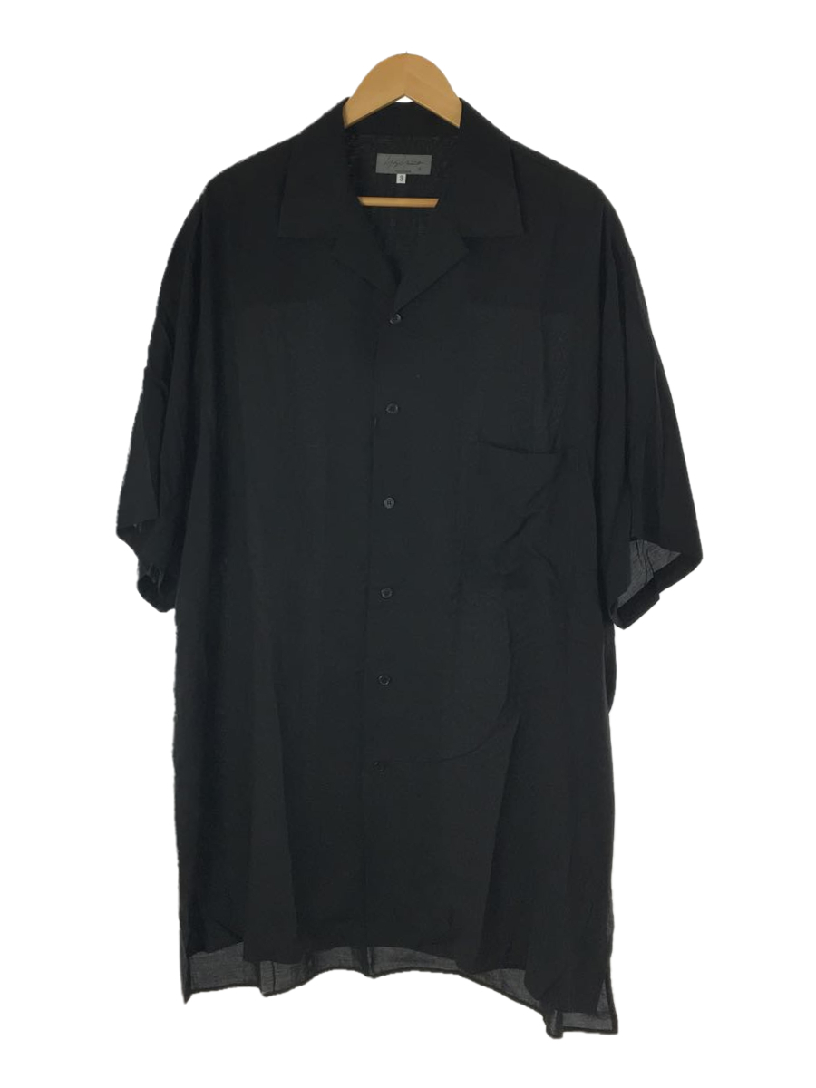 yohji yamamoto POUR HOMME◆21AW/オープンカラー テンセル ショートスリーブブラウス/3/-/ブラック Yohji Yamamoto | 半袖 0 COLLECTION