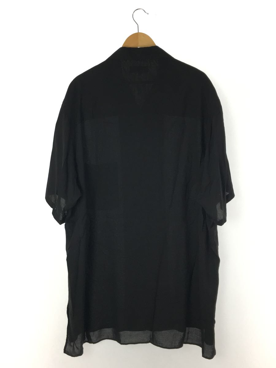 yohji yamamoto POUR HOMME◆21AW/オープンカラー テンセル ショートスリーブブラウス/3/-/ブラック Yohji Yamamoto | 半袖 0 COLLECTION