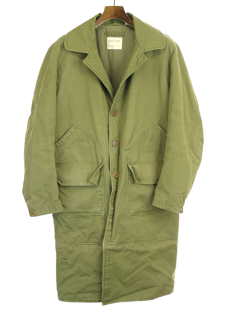 HELMUT LANG ヘルムート ラング 1998年 ミリタリーロングコート カーキ  