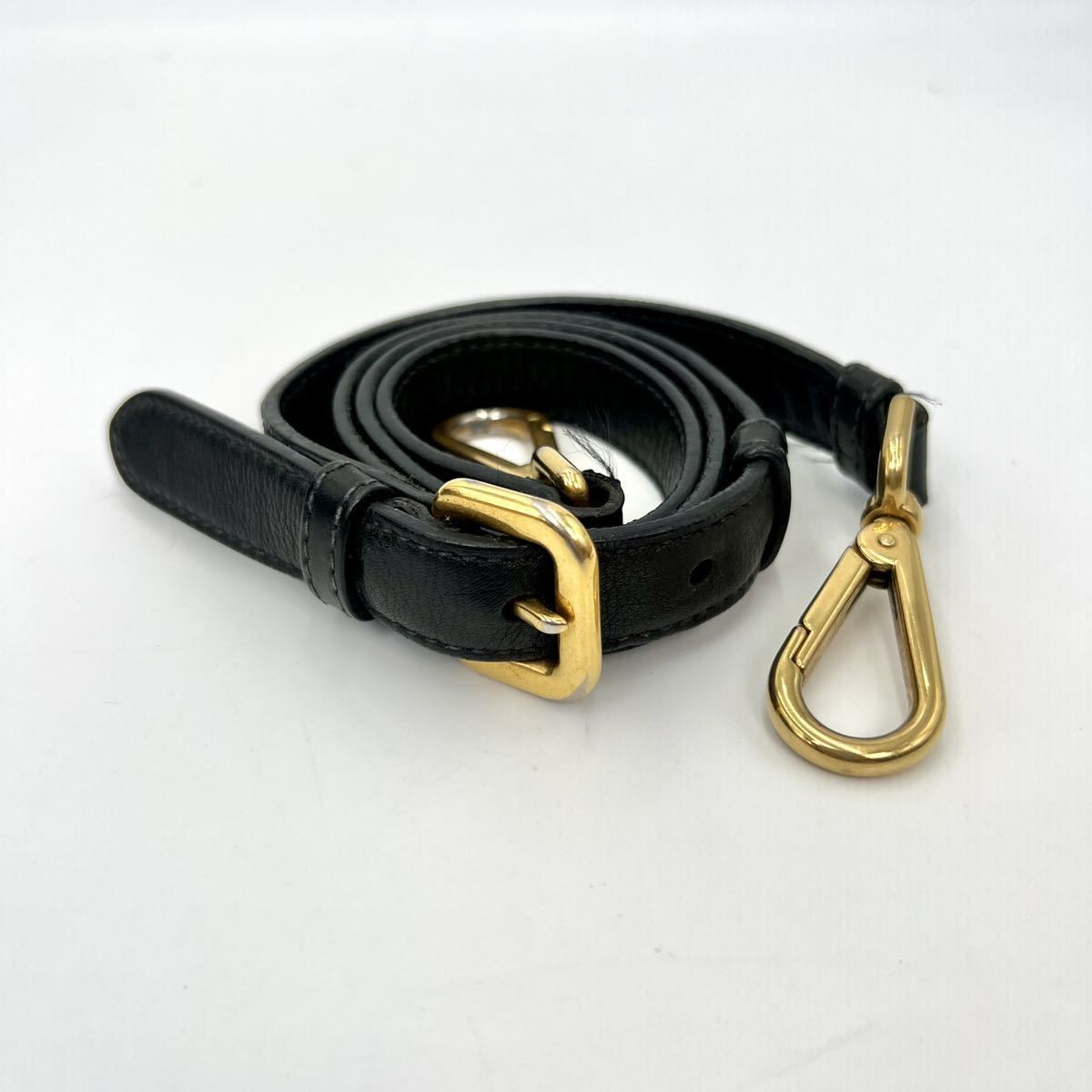 1円〜【最高級・極上】 PRADA プラダ トートバッグ ハンド 2WAY ショルダー付き ゴールド金具 レザー 黒 ブラック ロゴ 刻印 シリアル有 PRADA プラダ トートバッグ バッグ ワンショルダーバッグ ハンドバッグ＆トートバッグ