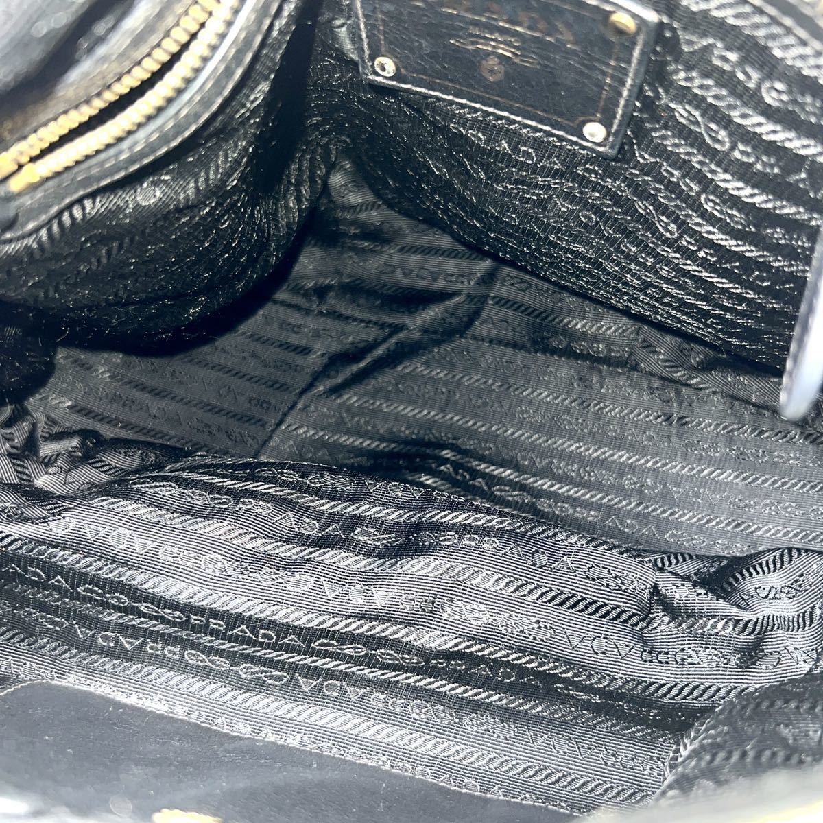 1円〜【最高級・極上】 PRADA プラダ トートバッグ ハンド 2WAY ショルダー付き ゴールド金具 レザー 黒 ブラック ロゴ 刻印 シリアル有 PRADA プラダ トートバッグ バッグ ワンショルダーバッグ ハンドバッグ＆トートバッグ