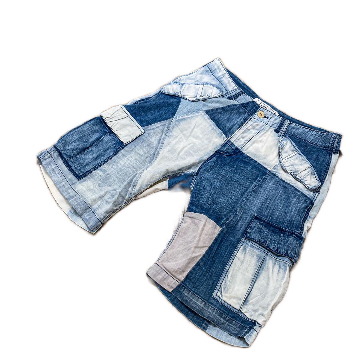| パッチワークデニム Size:S REHERSALL パッチワークデニムパンツ パターンver – (アンリアレイジ) 中古・古着通販ANREALAGE 公式通販 0 アンリアレイジ A n'OrLABELパッチワークデニムパンツ』 パッチワーク ブルー