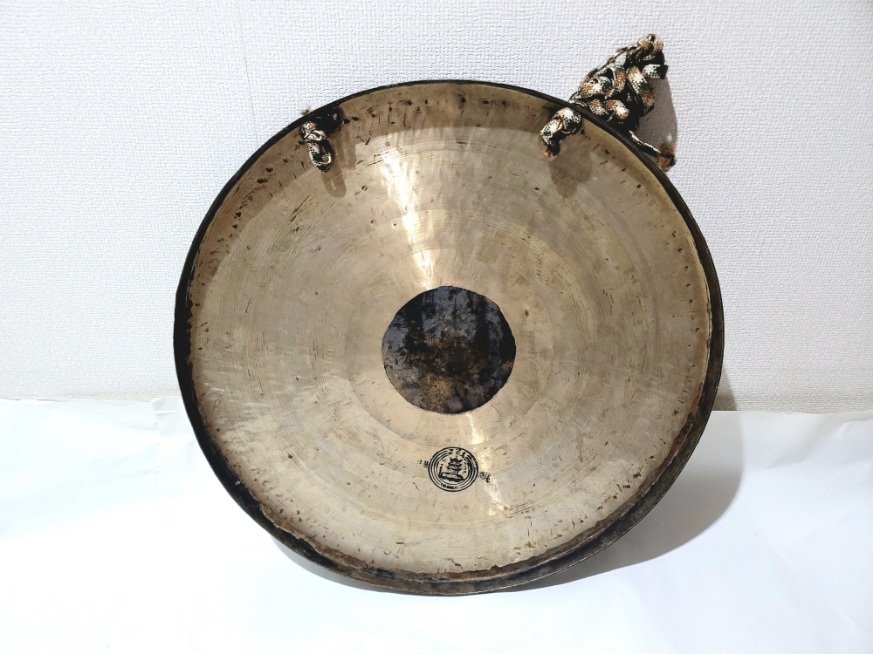 ◇ヴィンテージ◇ 銅鑼 ドラ 直径53.5cm 楽器 体鳴楽器 打楽器 中国 