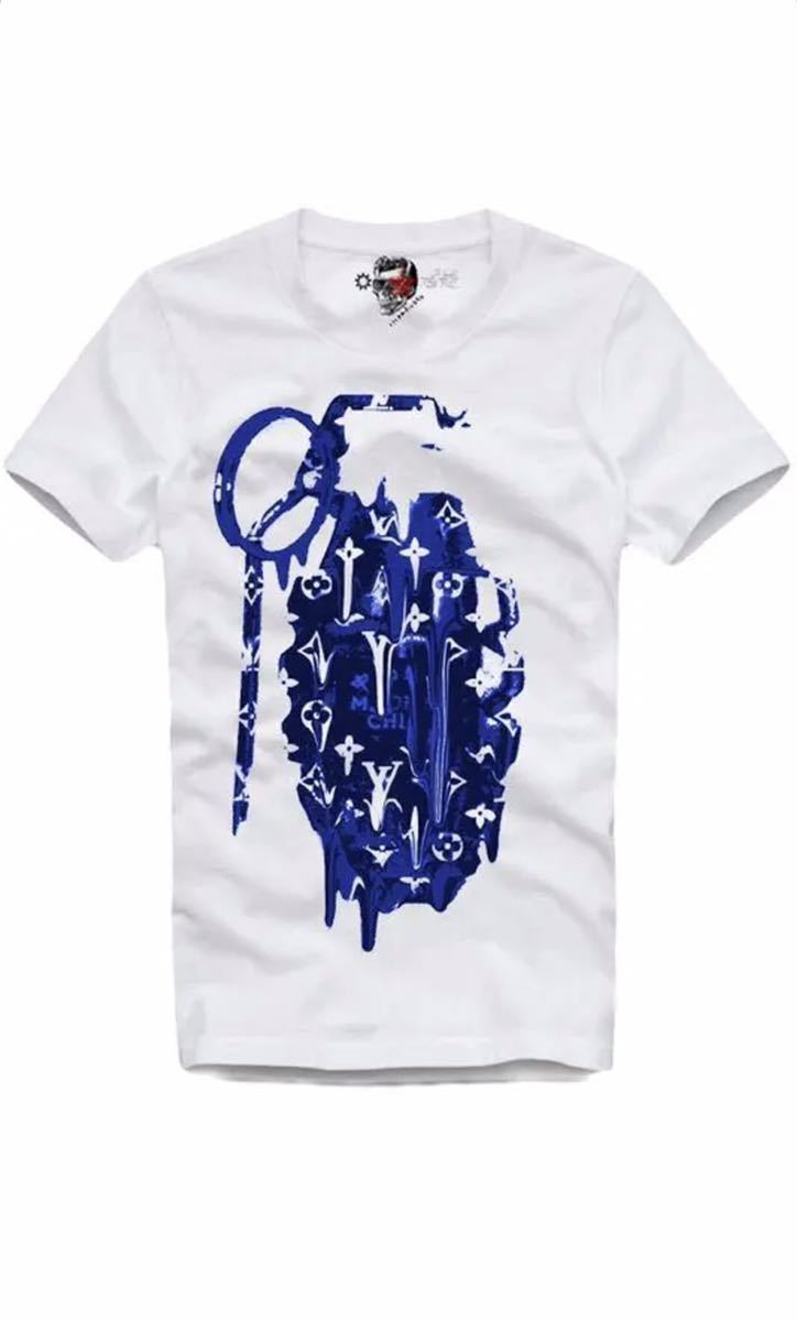 E1SYNDICATE Tシャツ　GRENADE 4203 手榴弾　ブルー XL