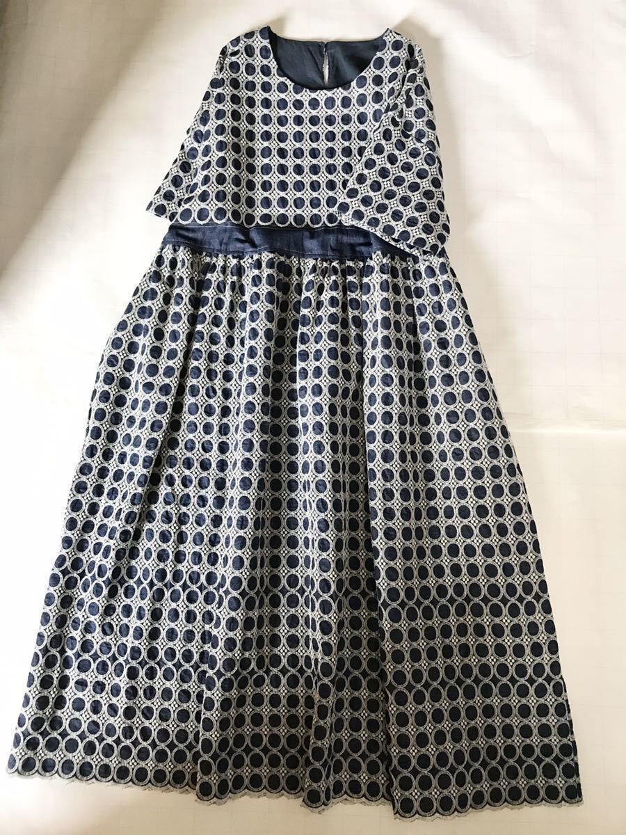 新作登場，SALE ハンドメイド cottonダンガリー 総刺繍 紺 ワンピース(ワンピース)｜売買されたオークション情報、yahooの商品情報をアーカイブ公開 - オークファン ワンピース