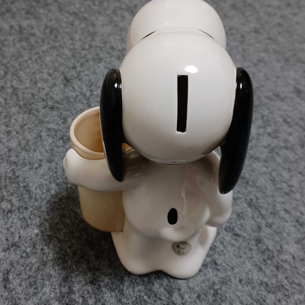スヌーピー SNOOPY 陶器 貯金箱 加藤工芸 日本製 昭和レトロ 