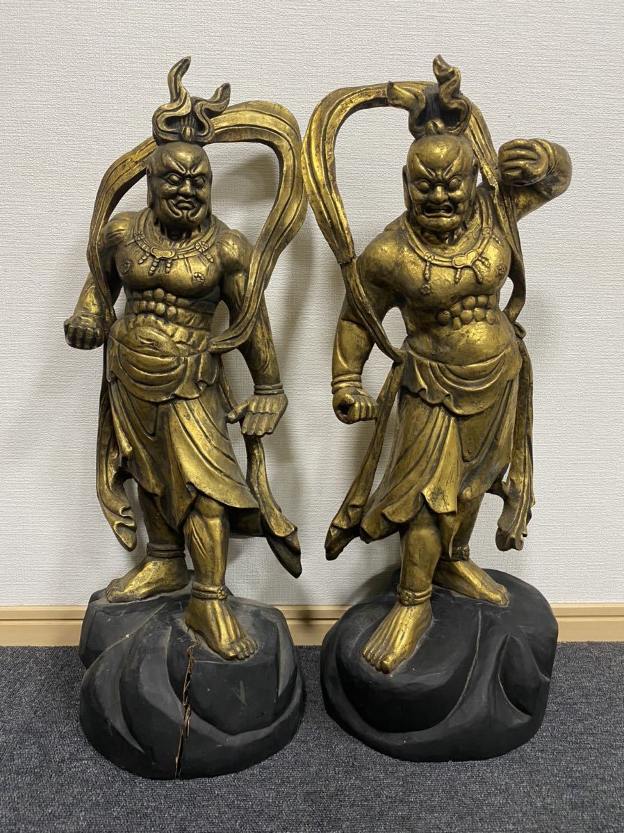 新入荷☆仏像 木彫り 置物 観音像 風水 開運 仏壇仏像 【水月観音