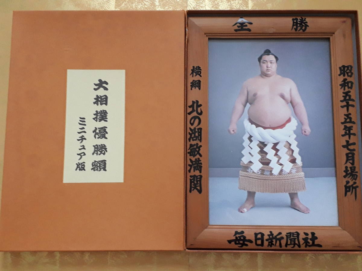 横綱 優勝ミニ額 優勝額 大相撲ミニ額 北の湖敏満関 大相撲優勝額 