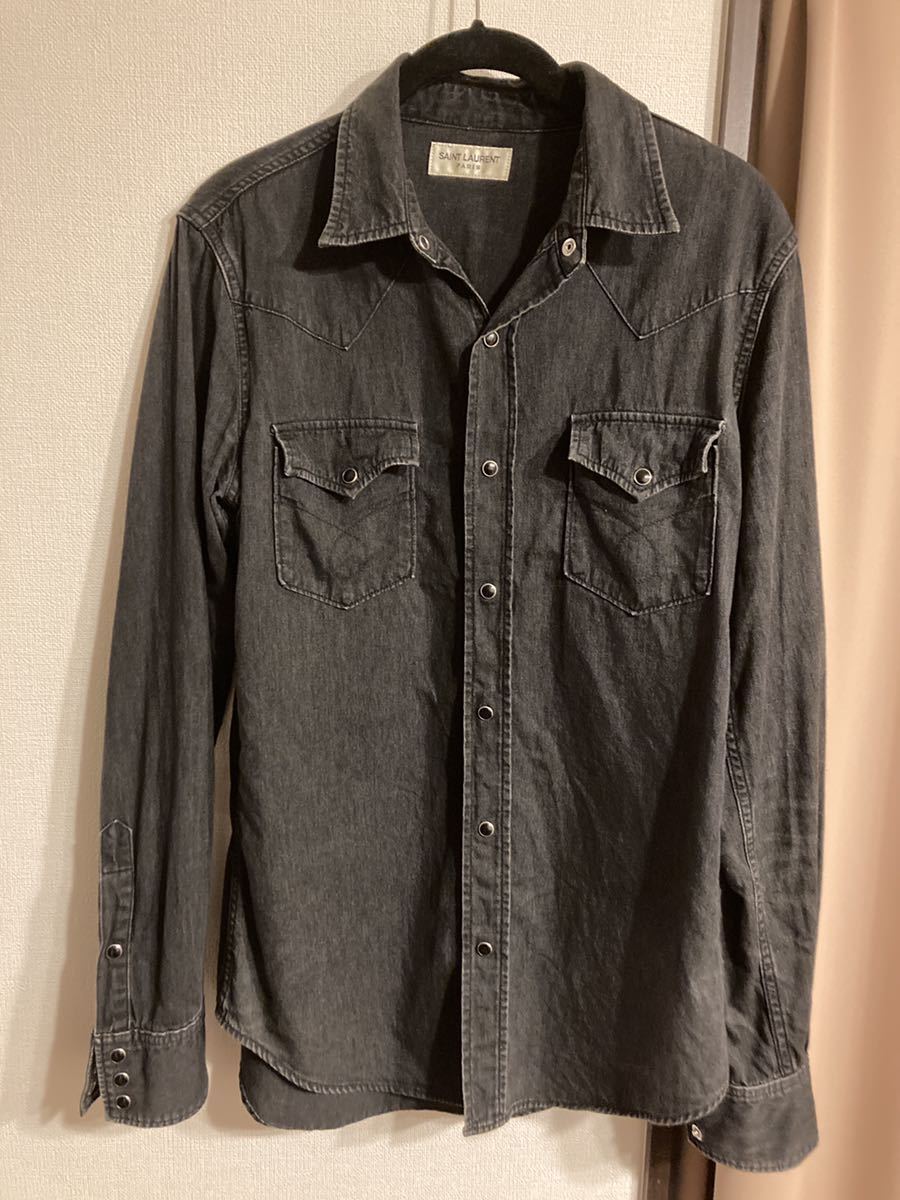 SAINT LAURENT PARIS デニムウエスタンシャツ