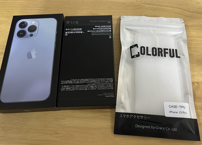 送料無料！SIMフリー iphone 13 pro シエラブルー 128GB 画面割れ