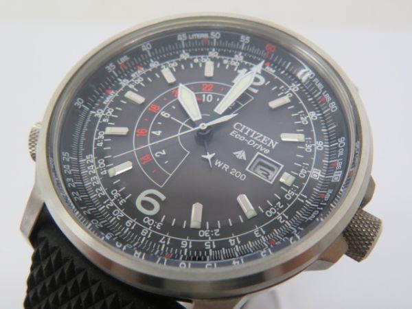■hawi8791-1 968 CITIZEN ECO-DRIVE シチズン　エコドライブ　デイト　ラバーベルト　WR200 B877-S015979 メンズウォッチ　稼働