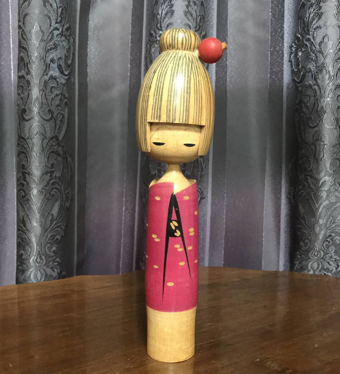 古い創作こけし 小林伊之介 銘なし 22.7cm Sosaku Kokeshi doll by