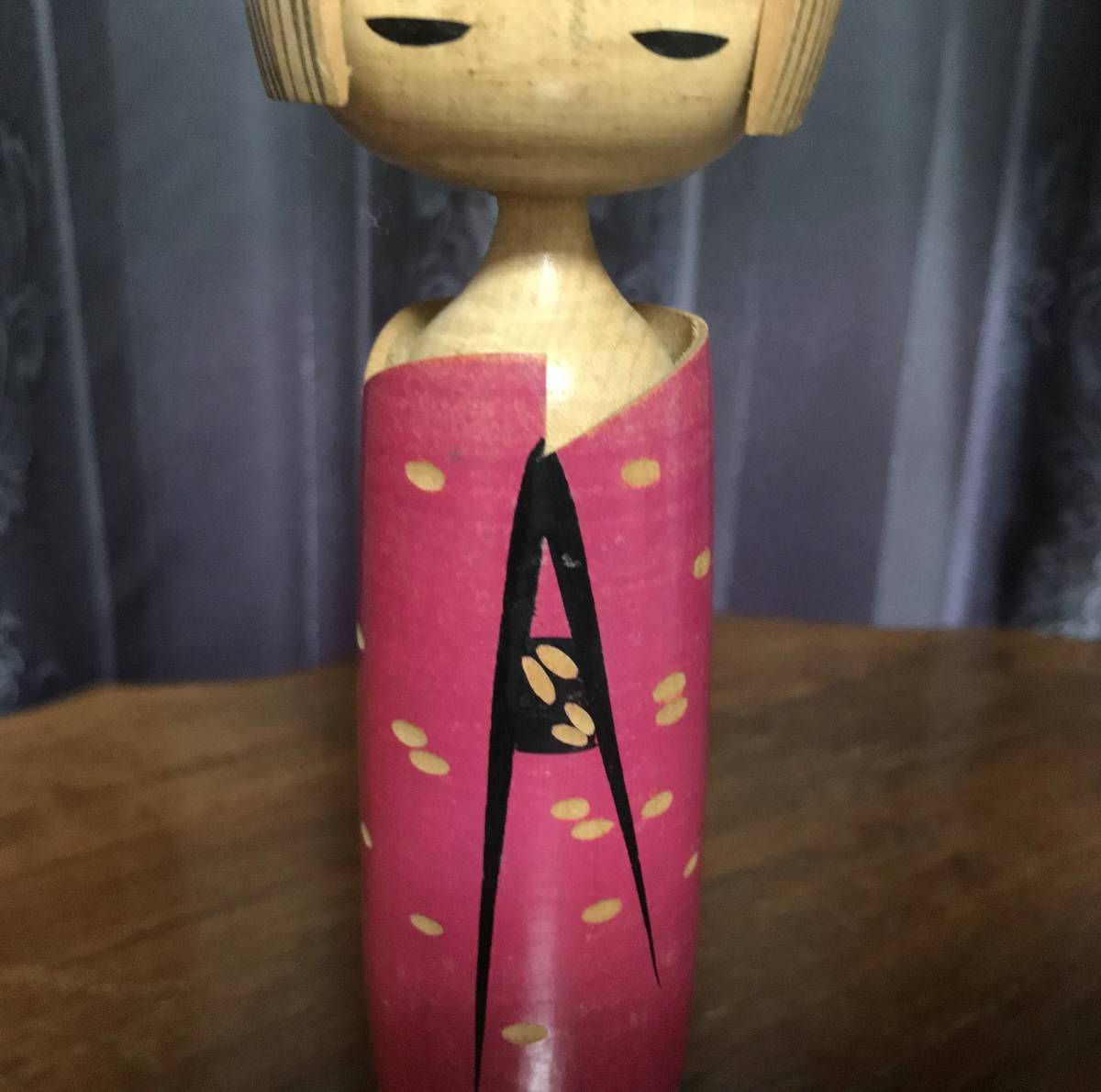 古い創作こけし 小林伊之介 銘なし 22.7cm Sosaku Kokeshi doll by