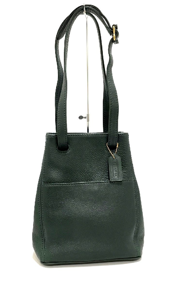 COACH オールドコーチ ショルダーバッグ レザー グリーン 系 E6E 