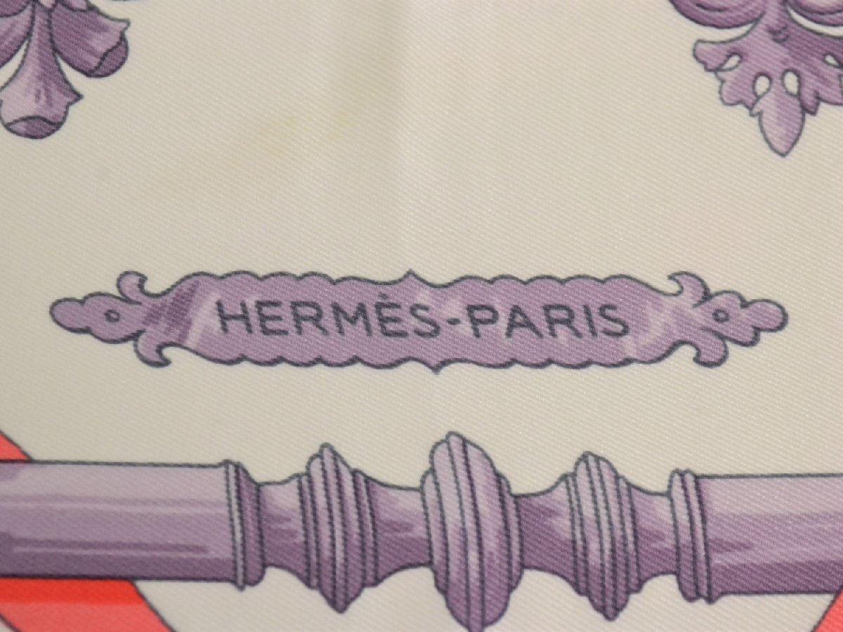本物 エルメス HERMES スカーフ カレ65 FERRONNERIE 鉄細工 スカーフ 