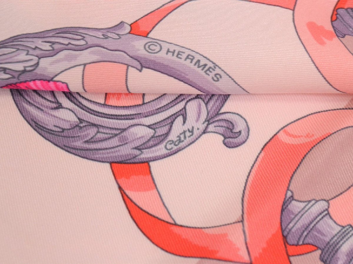 本物 エルメス HERMES スカーフ カレ65 FERRONNERIE 鉄細工 スカーフ 