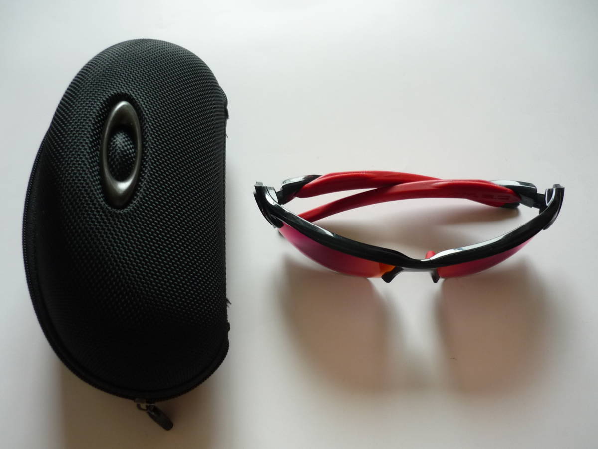 Oakley サングラス レッドオレンジ ケース付き ◇OAKLEY／オークリー サングラス スポーツ オレンジ赤系 ケース付