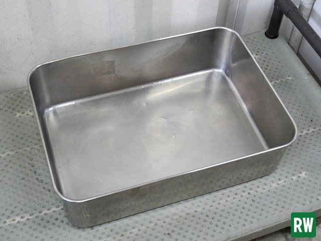 【1個】角バット クローバー印 深型組バット 14号 W550×D400×H150ｍｍ ステンレス製 キッチン 厨房 店舗 下ごしらえ 収納 解凍 ② [3]