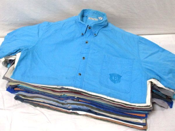 アメリカ輸入★半袖 無地 シャツ 大量 30枚セット★古着卸 L/XL/2XL レーヨン ポリエステル シルク 春夏物 USA オススメ まとめ売り No.RJ6