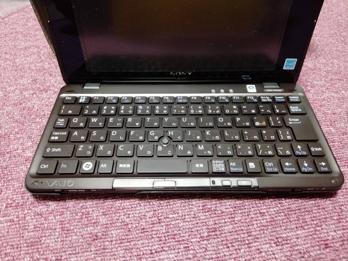 P VAIO Intel Atom Black RAM SONY 2GB 128GB SSD VGN-P91NS Z550 Vaio 