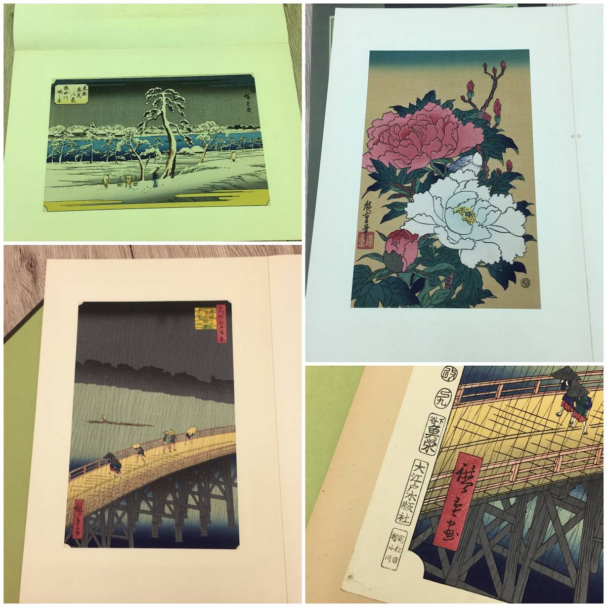 稀版浮世絵 花鳥風月選集 北齋・歌麿・廣重筆 伝統芸術純木版手摺版画
