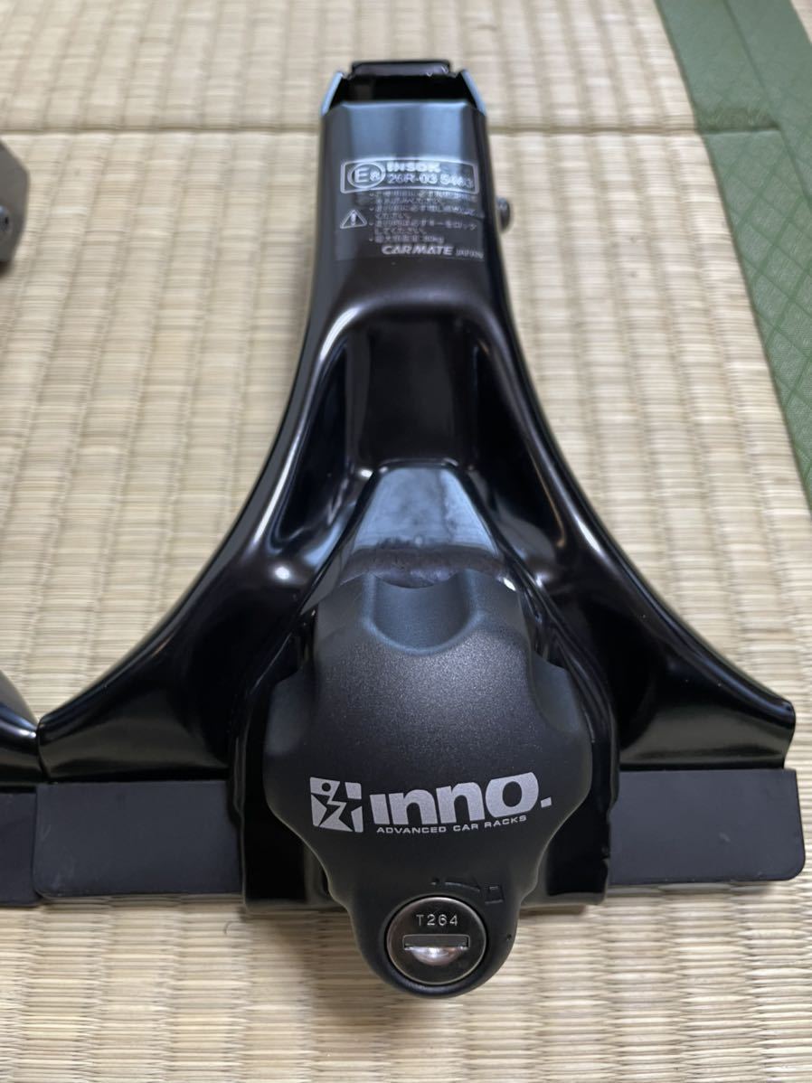 【美品】カーメイト ルーフキャリア inno スクエアーベース ベースステー ベーシックステー INDDK