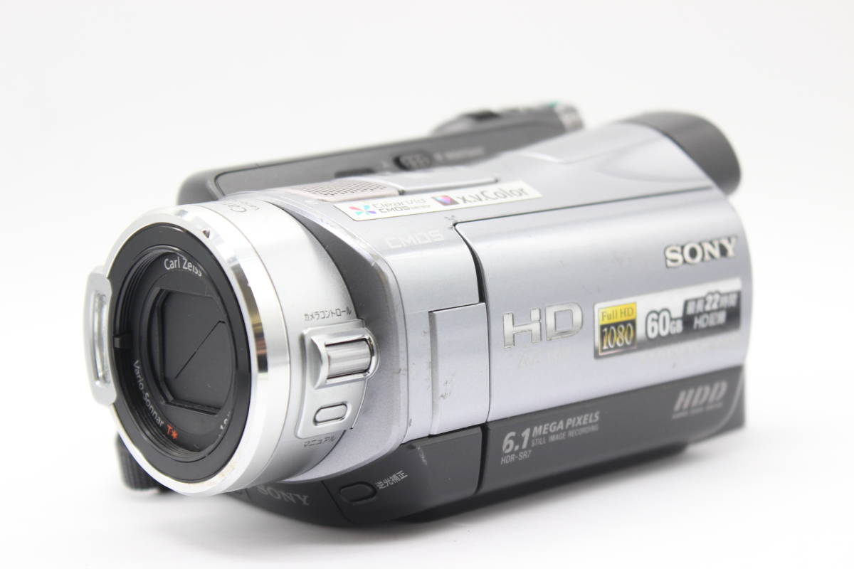 録画確認済み ソニー Sony HANDYCAM HDRSR7 Carl Zeiss VarioSonnar T 5.454mm F1.8 バッテリー付き ビデオカメラ 7309(ソニー