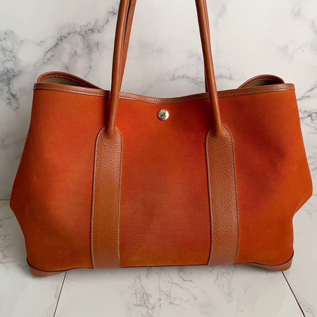 HERMES】 エルメス ガーデンパーティ PM トワルオフィシェ トート