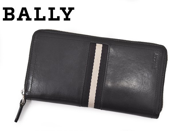 【極美品】BALLY☆近年　トレインスポッティング　ラウンドファスナー　長財布 定価49,680円 バリー【BALLY】トレインスポッティング 極上カーフ 仔