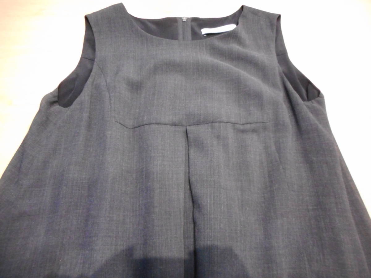 ☆FOXEY NEW YORK フォクシー ダブルタックドレス 35609 リッチグレー 