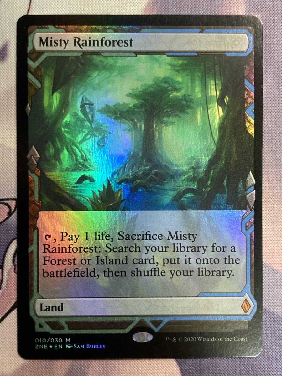MTG 《霧深い雨林/Misty Rainforest》【foil】 ZNE 英語 霧深い雨林 4