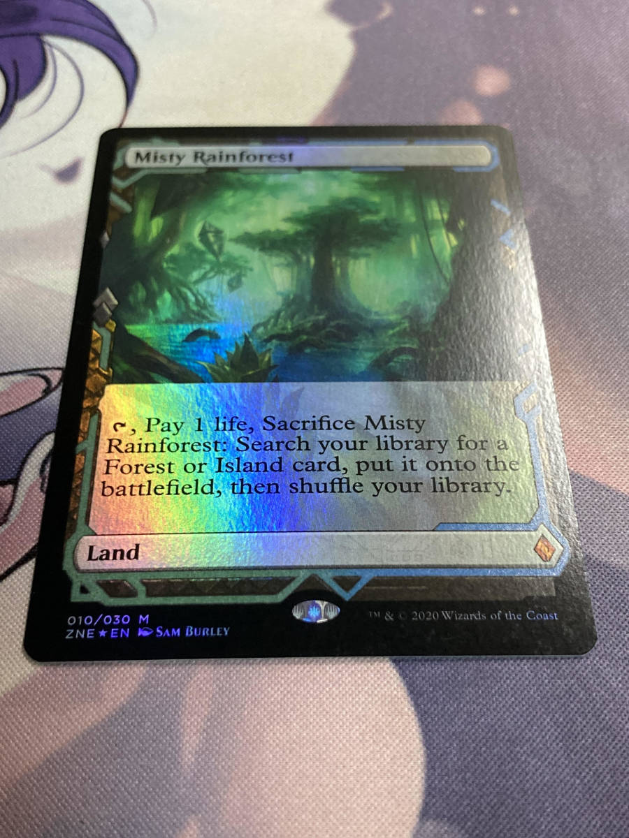 MTG 《霧深い雨林/Misty Rainforest》【foil】 ZNE 英語 霧深い雨林 4