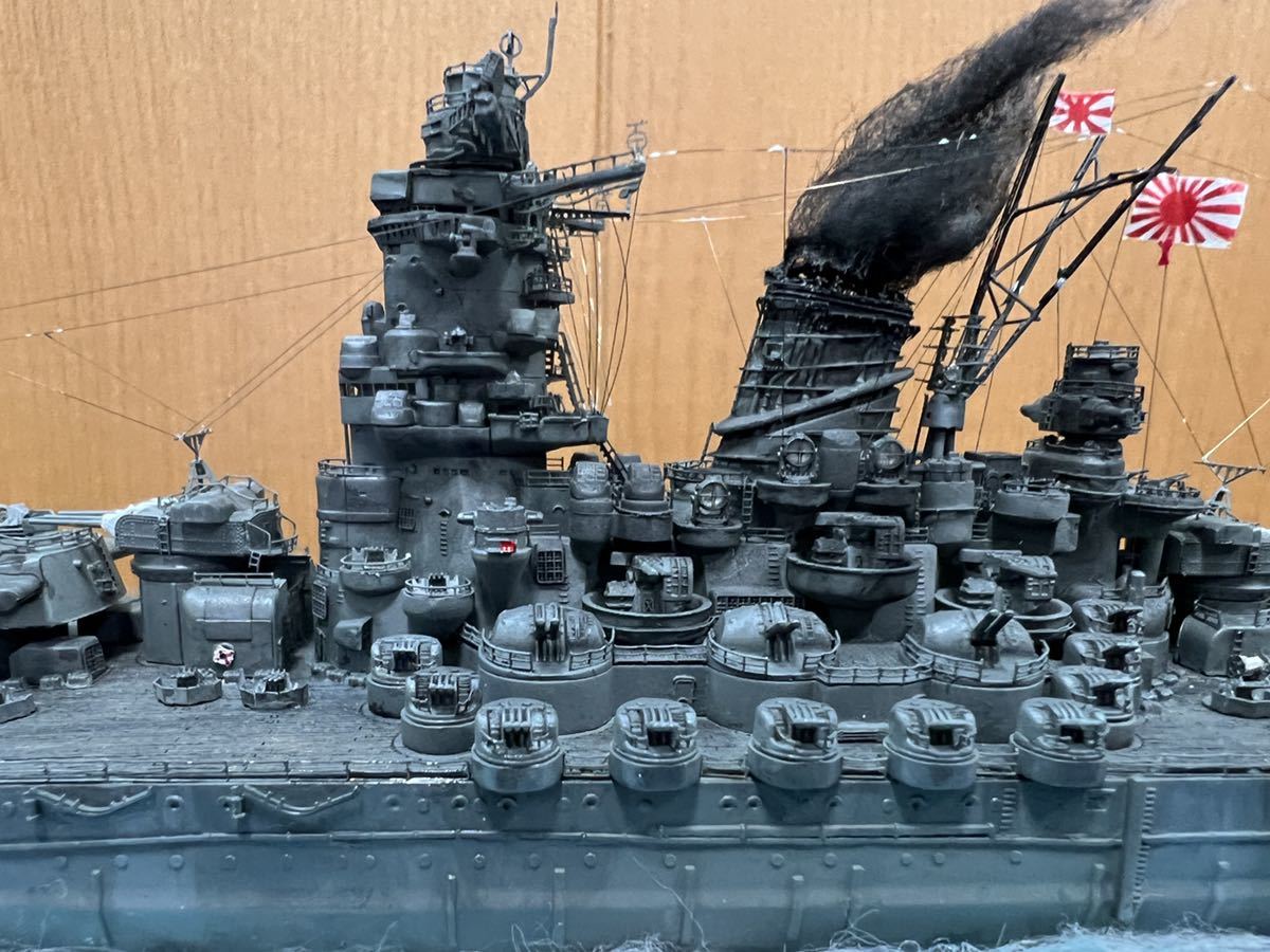 1/700スケールの戦艦大和のジオラマ作品です。 1⁄700 - 戦艦大和 ジオラマ
