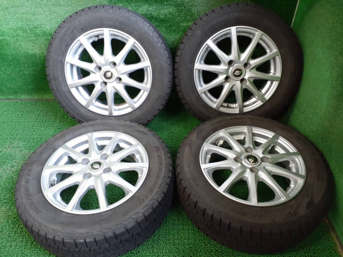  溝有 ピレリ アイスアシンメトリコ 165/70R14 ホイールセット アクア等 売切(スタッドレスタイヤ)｜売買されたオークション情報、yahooの商品情報をアーカイブ公開 - オークファン 4穴