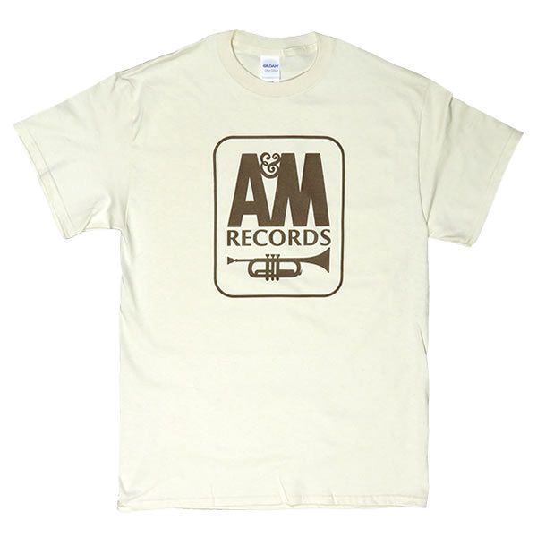 激安大特価，限定SALE Mサイズ Ａ＆Ｍ Records Ａ＆Ｍ レコード ロゴＴシャツ 60s 70s レーベル ベージュ(Tシャツ)｜売買されたオークション情報、yahooの商品情報をアーカイブ公開 - オークファン Tシャツ