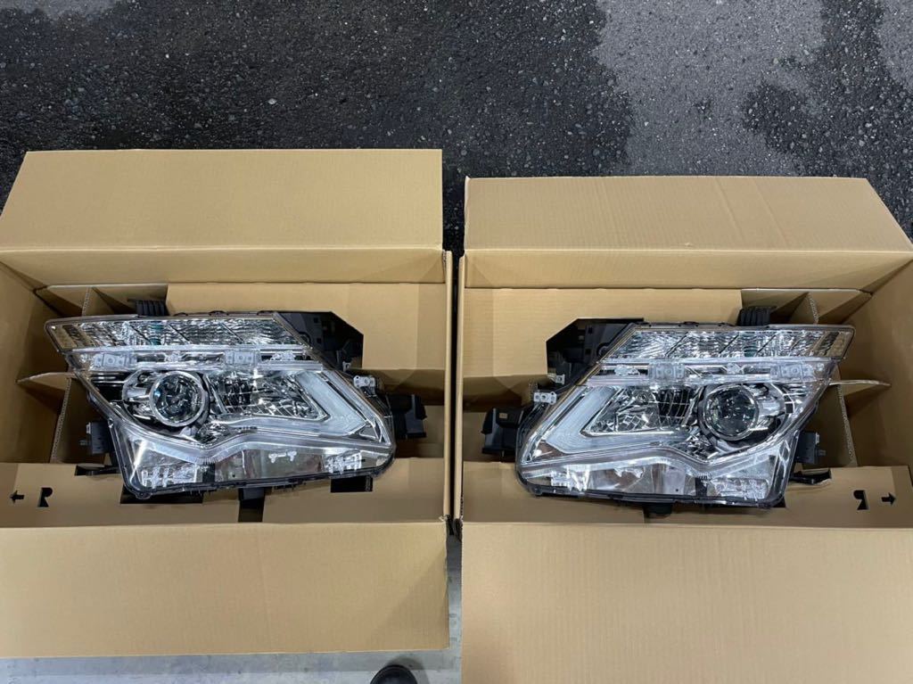 極上品 エルグランド E52 中期 後期 純正 LED ヘッドライト ヘッド 