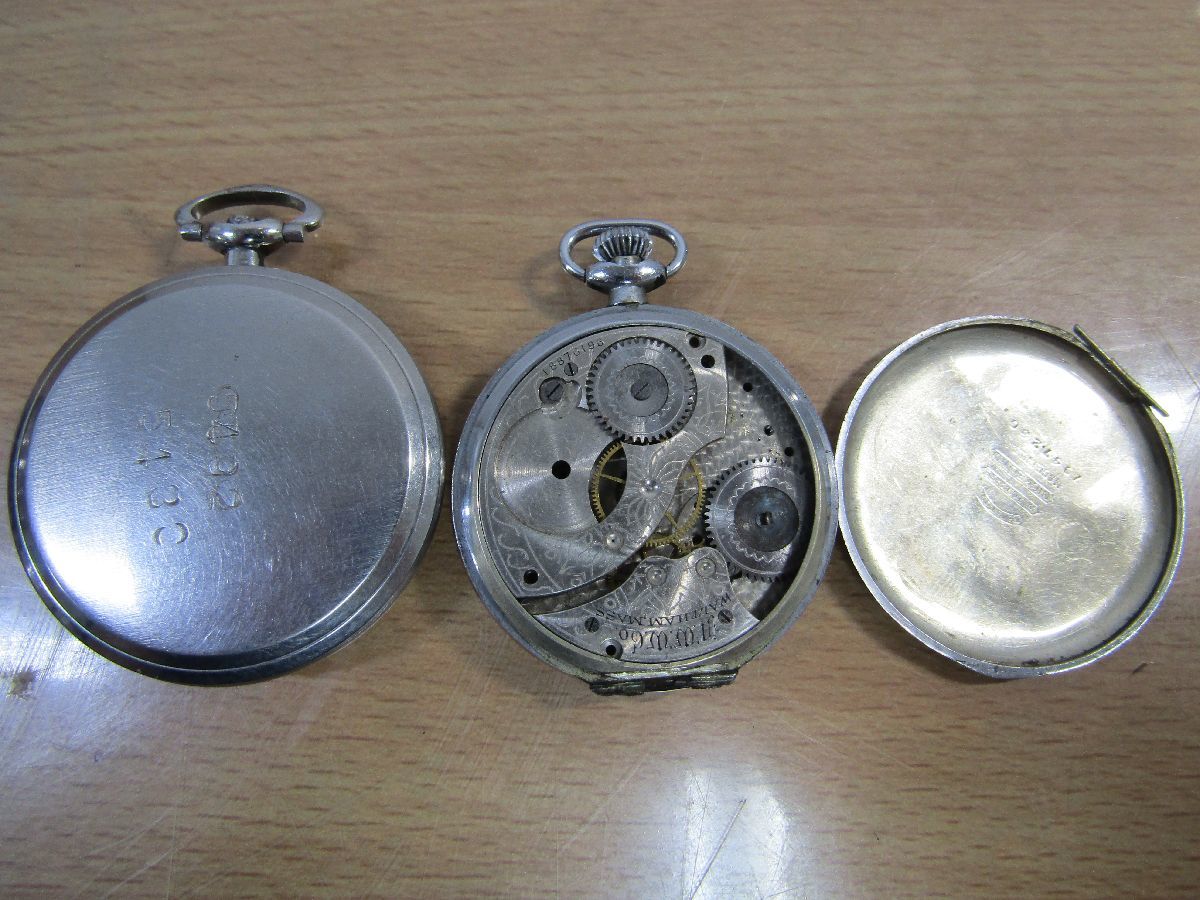 古い ☆「ウォルサム 懐中時計」 手巻き 中古 ◎ジャンク品 不動 2026
