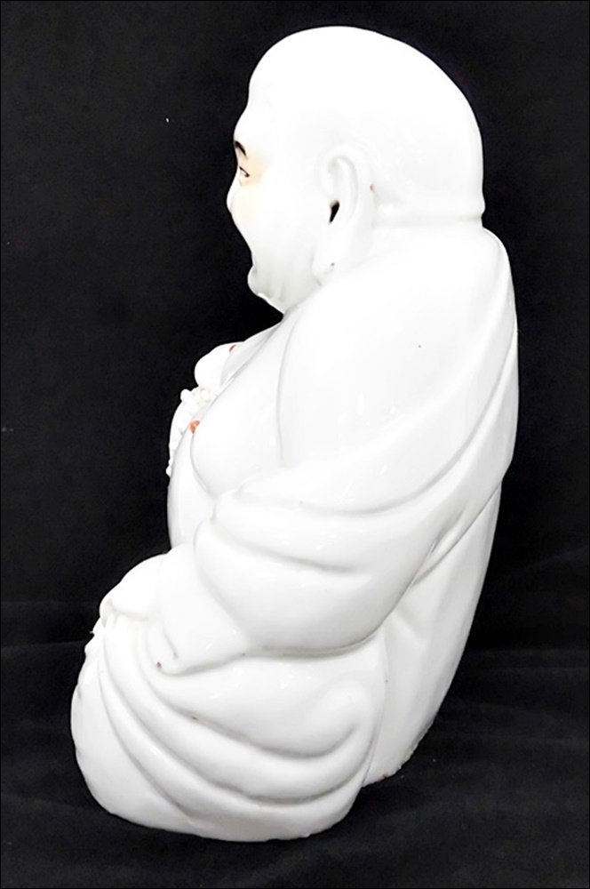 17 84-515383-06 [S] 江西景鎮 茂記生造 高さ約25cm 布袋像 布袋様