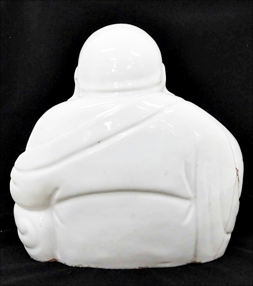 17 84-515383-06 [S] 江西景鎮 茂記生造 高さ約25cm 布袋像 布袋様