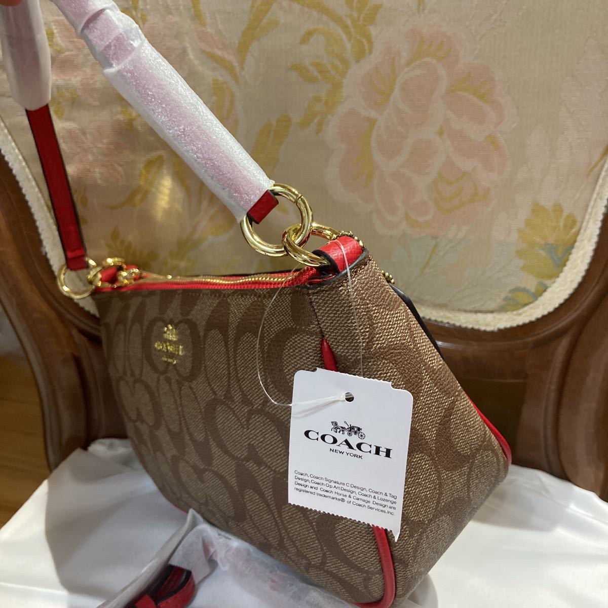 コーチ肩掛けポーチ コーチ COACH アクセサリーポーチ プラチナシルバー 0 ☆