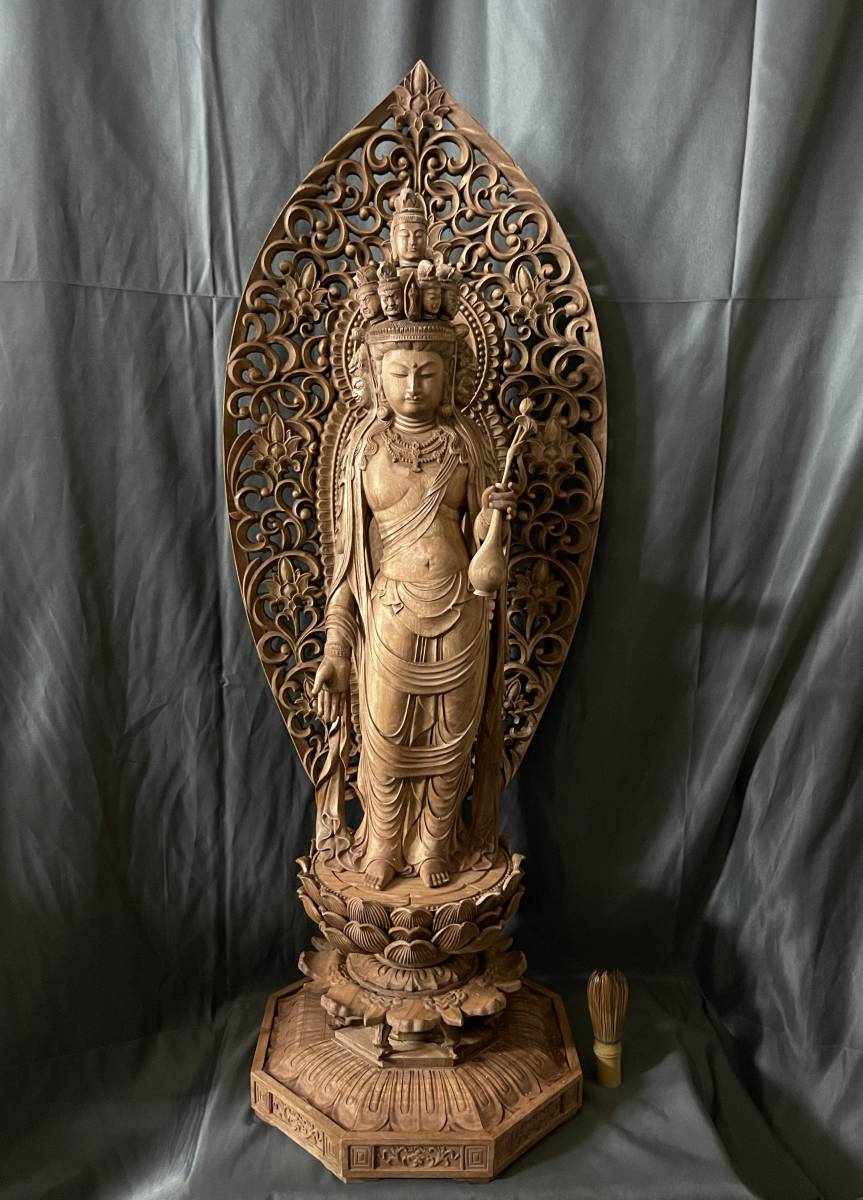 井波彫刻 総楠製 仏教工芸品 極上彫 木彫仏像 Yahoo!オークション - 特大型