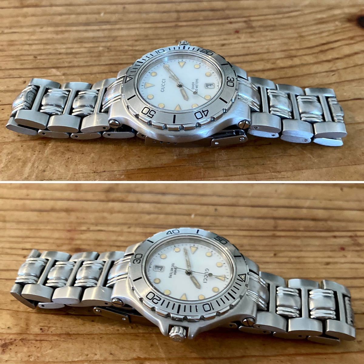 難あり】グッチ GUCCI ☆ダイバー☆DIVER 100m ☆クォーツ メンズ 