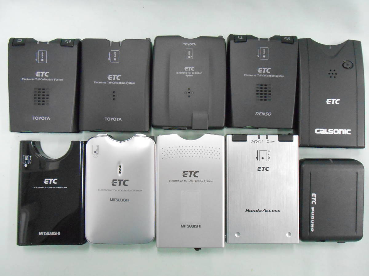 DENSO製＆ミツビシ製 アンテナ分離式ETC 10台セット 通電チェック済 ETC