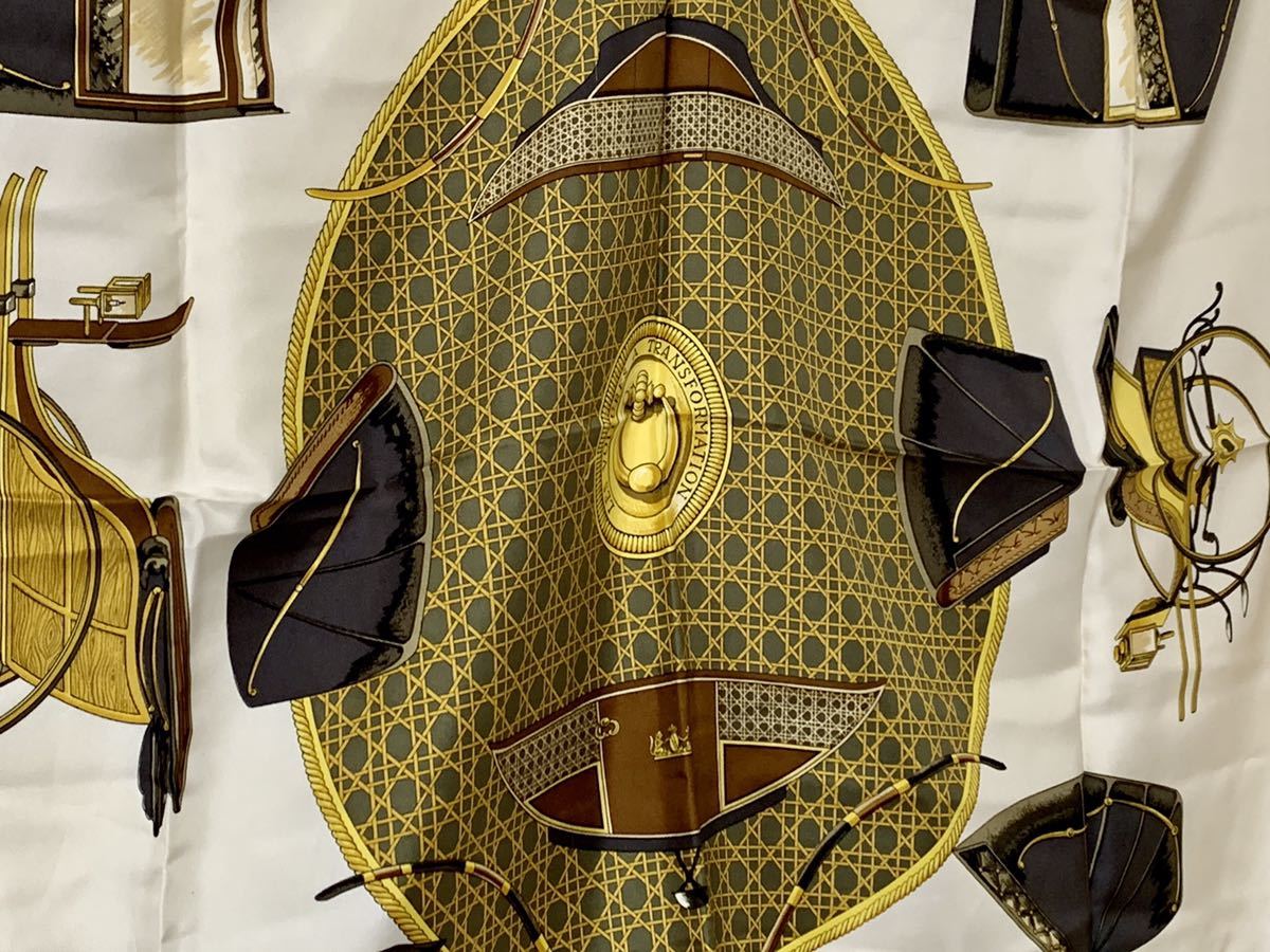 エルメス カレジェアン140 ショール 魔法の杖傘 ブルージーン カシミヤ 