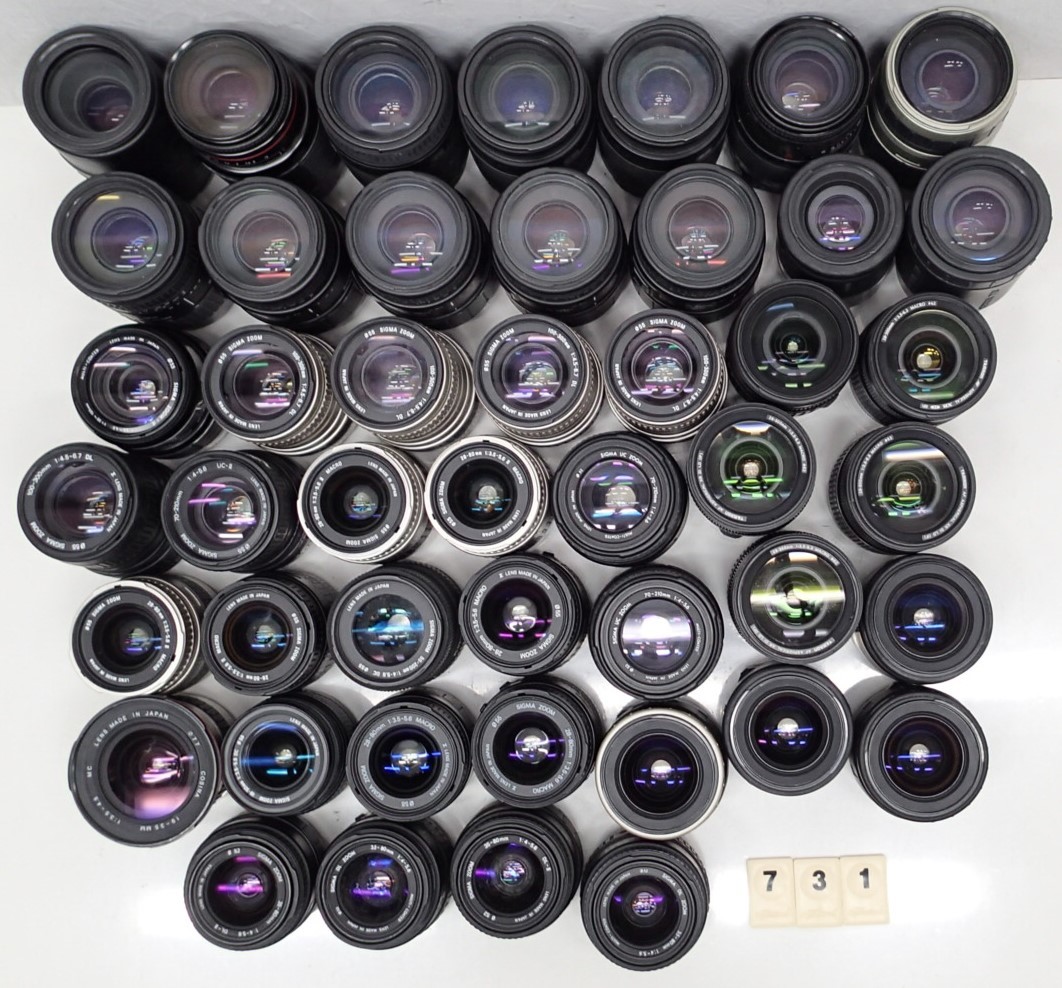 Canon EF用レンズまとめて　ジャンク M731D CANON キャノン マウント レンズ 大量 46個 タムロン シグマ