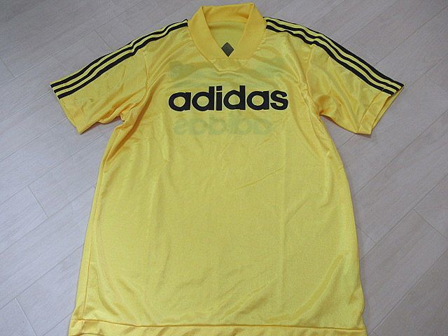 adidas アディダス ユニフォーム 90s デサント製 サッカー ゲームシャツ - デサント 90's スウェーデン代表 EAST 半袖 YAEI イエロー サッカー長袖Tシャツ